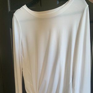 White Gap Long Sleeve Workout Top